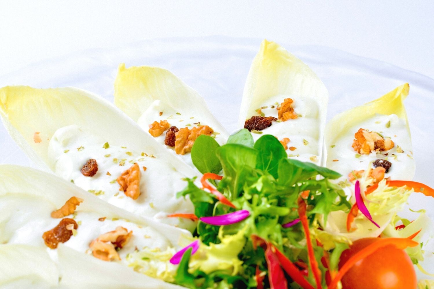 Endives With Walnuts And Blue Cheese Mousse