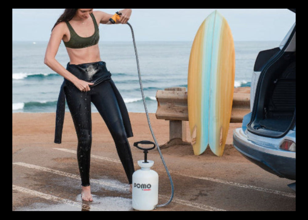 POMO High Pressure Outdoor Portable Shower or Sprayer with Hand Pump, 1.5 Gallon