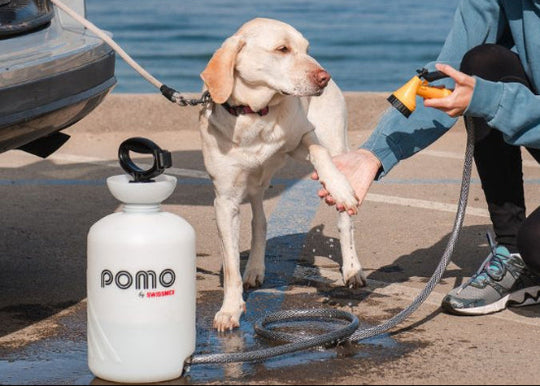 POMO High Pressure Outdoor Portable Shower or Sprayer with Hand Pump, 1.5 Gallon