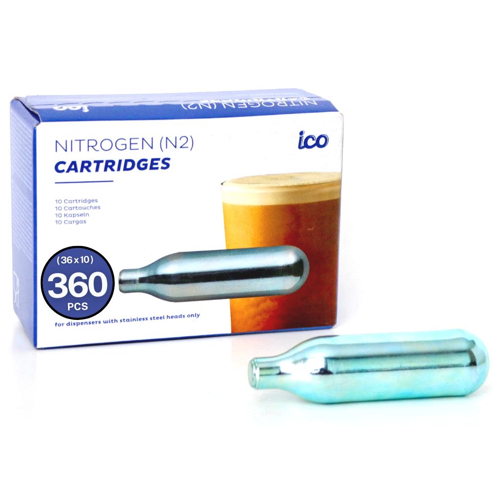 ICO N2 Nitrogen Cartridge for Nitro Cold Brew or Nitro Coffee 2g, 360 count