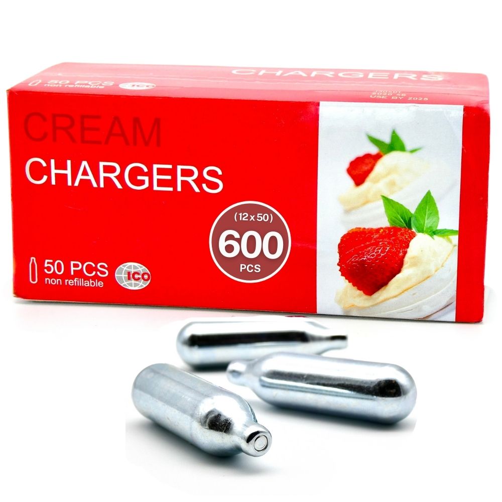 ICO 8g N2O Whip Cream Cartridges, Whipped Cream Chargers, 600 Count