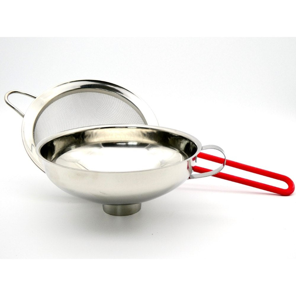 ICO Stainless Steel Funnel and Sieve for Whipped Cream Dispensers, Canning and Other Infusions
