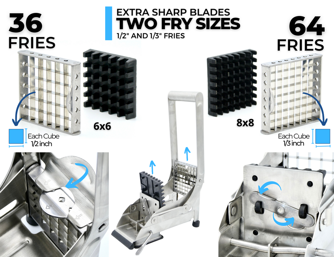 ICO Stainless Steel 2-Blade French Fry Potato Cutter - ICO USA STORE