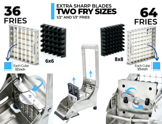 ICO Stainless Steel 2-Blade French Fry Potato Cutter - ICO USA STORE
