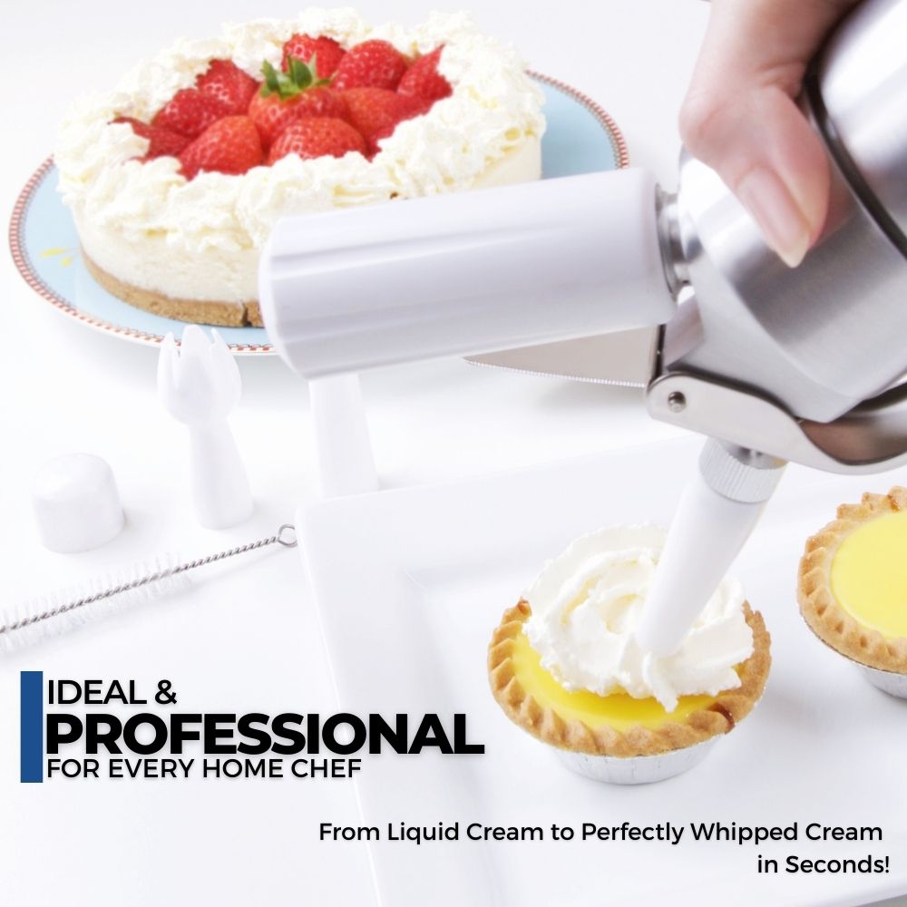 ICO Professional Aluminum Whipped Cream Dispenser (1 Pint/0.5L)