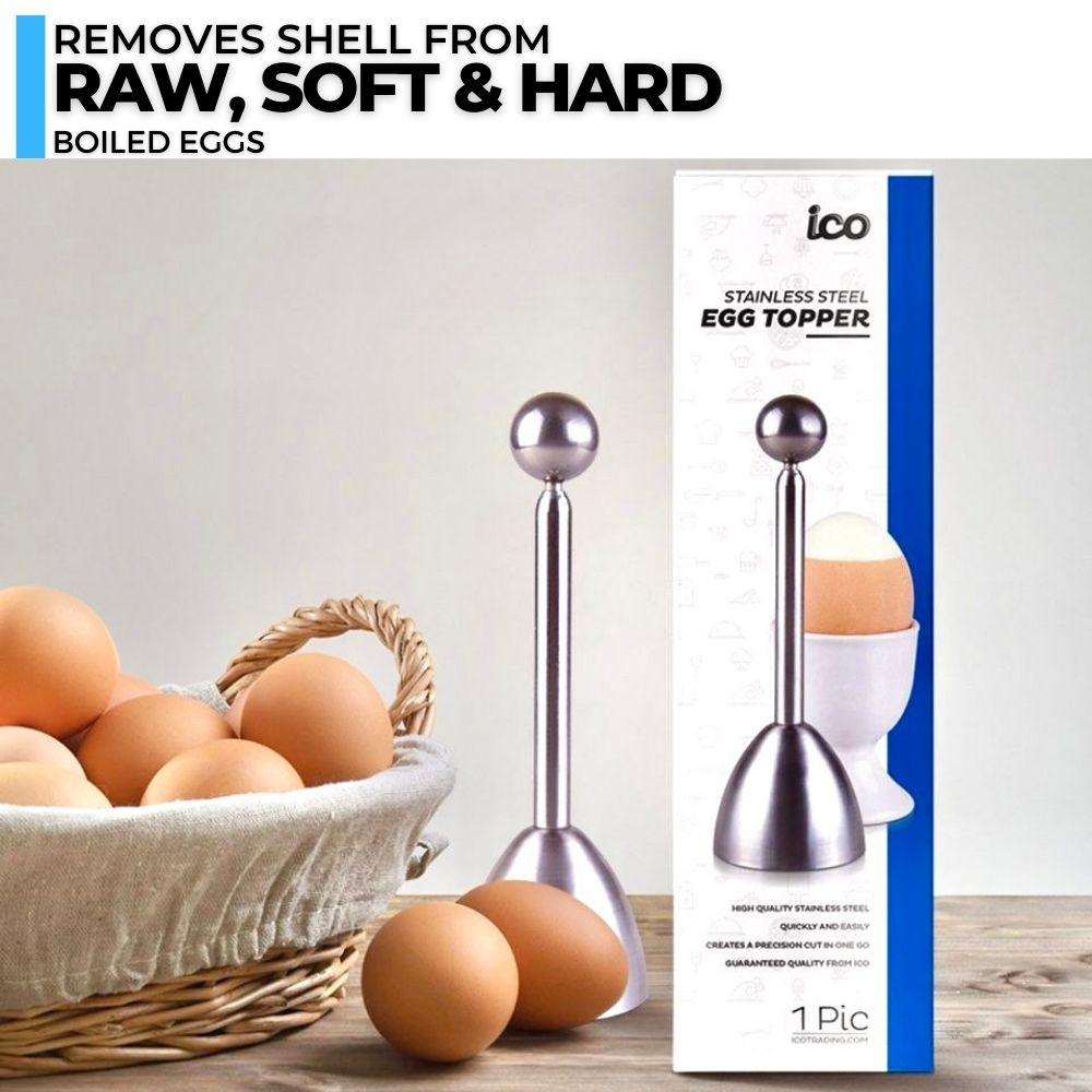 ICO Stainless Steel Egg Topper, Opener, Cracker & Eggshell Remover