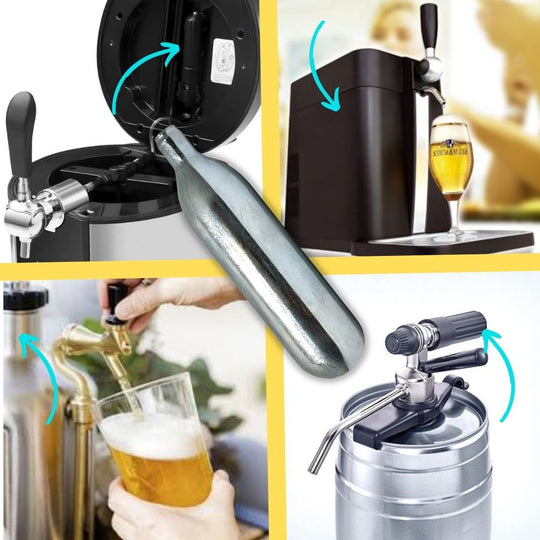 ICO 16g CO2 Cartridges, NON-THREADED