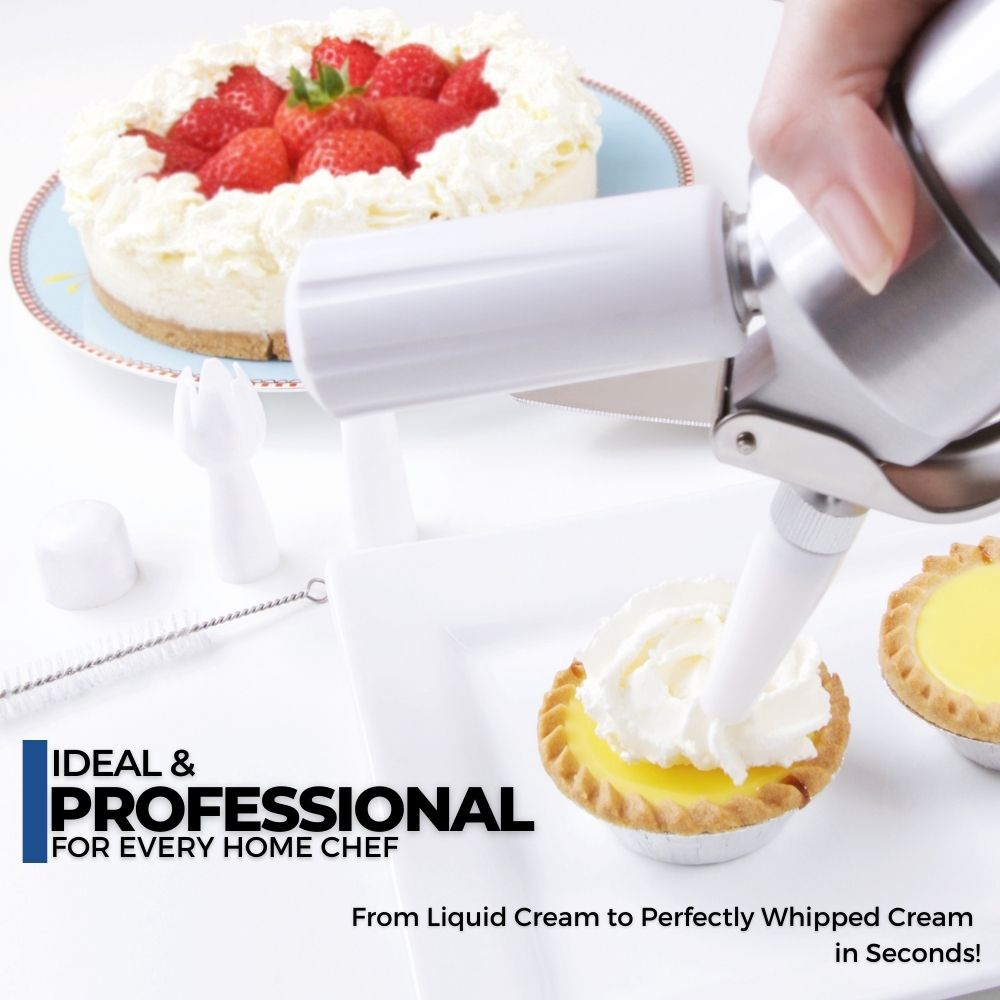 Whipped Cream Dispenser Professional Aluminum Culinary Canister Cream –  AOOKMIYA