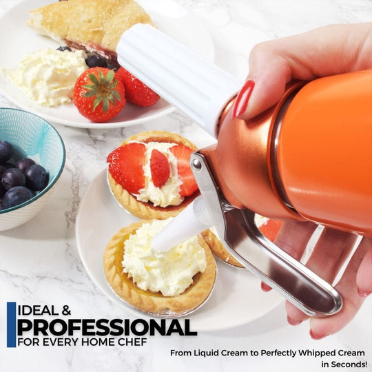 ICO Orange Aluminum Whipped Cream Maker Dispenser (1 Pint/0.5L)