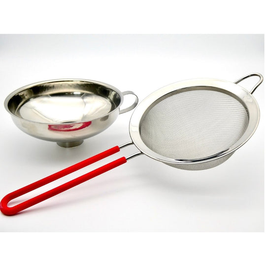 ICO Stainless Steel Funnel and Sieve for Whipped Cream Dispensers, Canning and Other Infusions