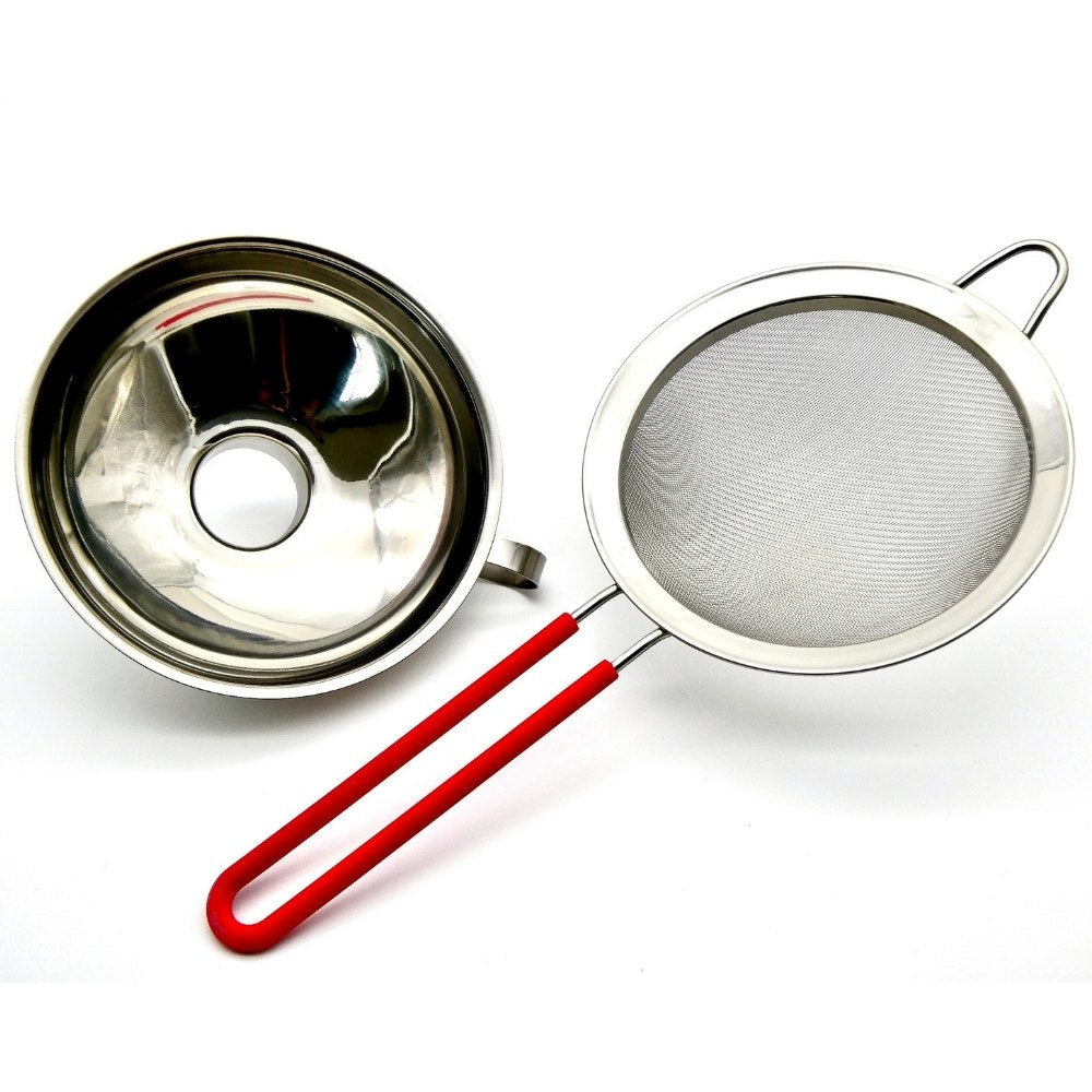 ICO Stainless Steel Funnel and Sieve for Whipped Cream Dispensers, Canning and Other Infusions
