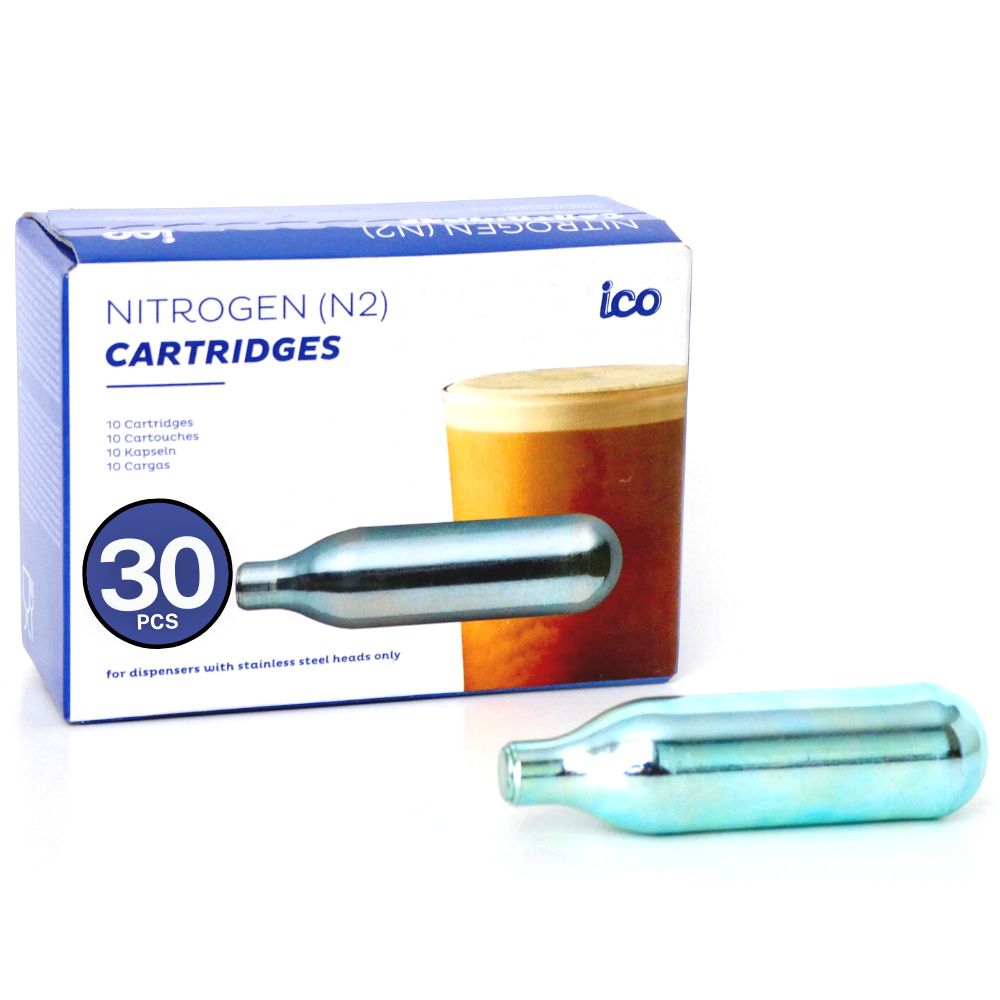 ICO N2 Nitrogen Cartridge for Nitro Cold Brew or Nitro Coffee 2g, 30 count