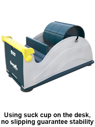 Excell ET-13371  Premium Twin-Roll Steel Desktop EXTRA WIDE™ Multi-Rolls Tape Dispenser, 3"