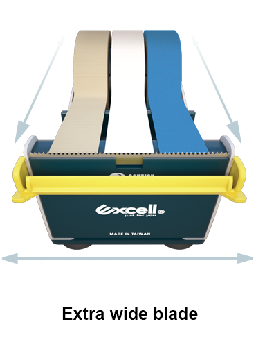 Excell ET-13371  Premium Twin-Roll Steel Desktop EXTRA WIDE™ Multi-Rolls Tape Dispenser, 3"