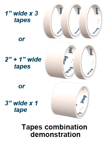 Excell ET-13371  Premium Twin-Roll Steel Desktop EXTRA WIDE™ Multi-Rolls Tape Dispenser, 3"