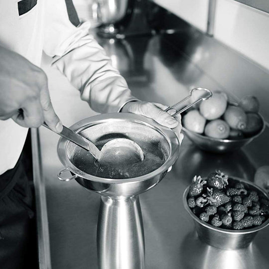 ICO Stainless Steel Funnel and Sieve for Whipped Cream Dispensers, Canning and Other Infusions