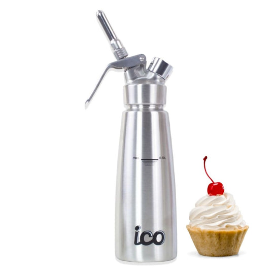 ICO Professional All Stainless Steel Whipped Cream Dispenser (1 Pint/0.5L)