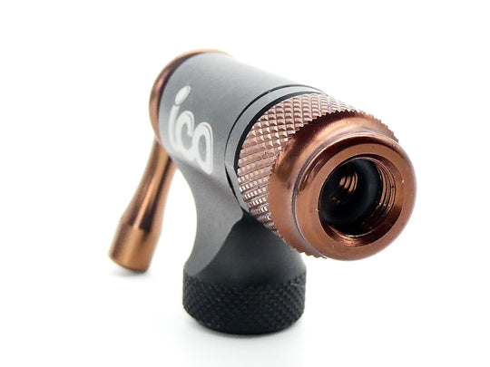 ICO CO2 Inflator For Bike Tires + Insulated Sleeve For Presta And Schrader Valves