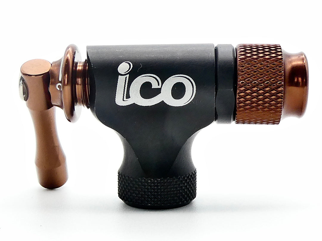 ICO CO2 Inflator For Bike Tires + Insulated Sleeve For Presta And Schrader Valves