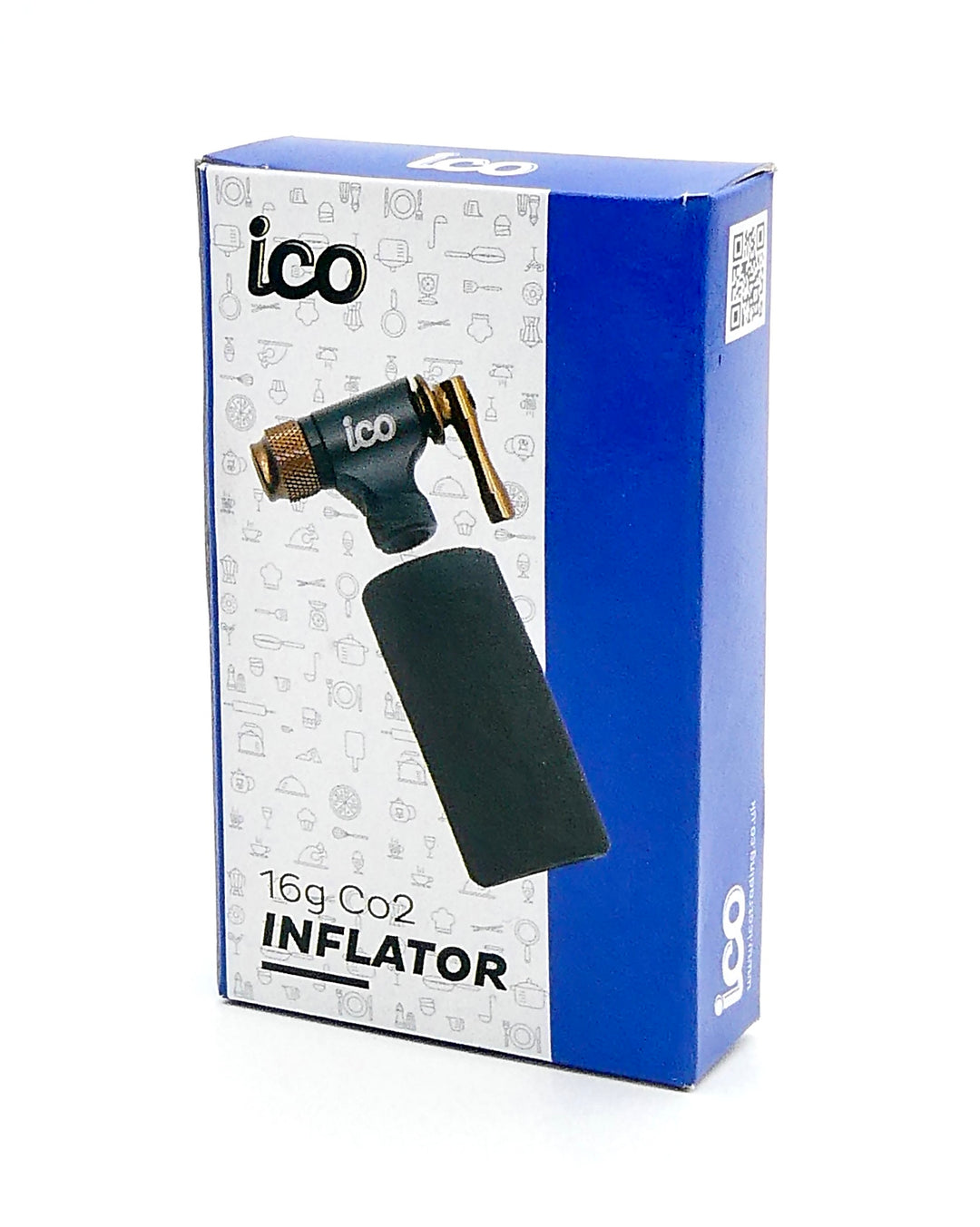 ICO CO2 Inflator For Bike Tires + Insulated Sleeve For Presta And Schrader Valves