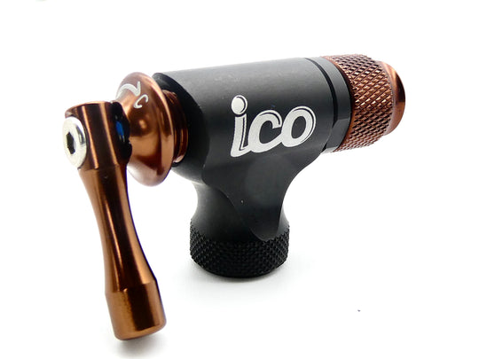 ICO CO2 Inflator For Bike Tires + Insulated Sleeve For Presta And Schrader Valves