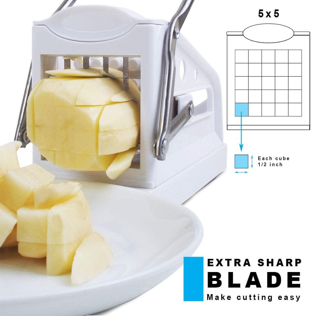 Potato Cutter and Vegetable Dicer with Stainless Steel Blade & Handle